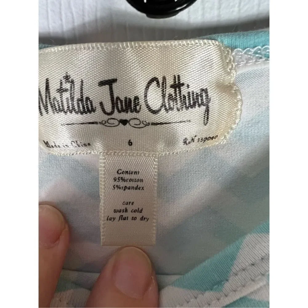 Matilda Jane Girls Chevron Top Size 6
